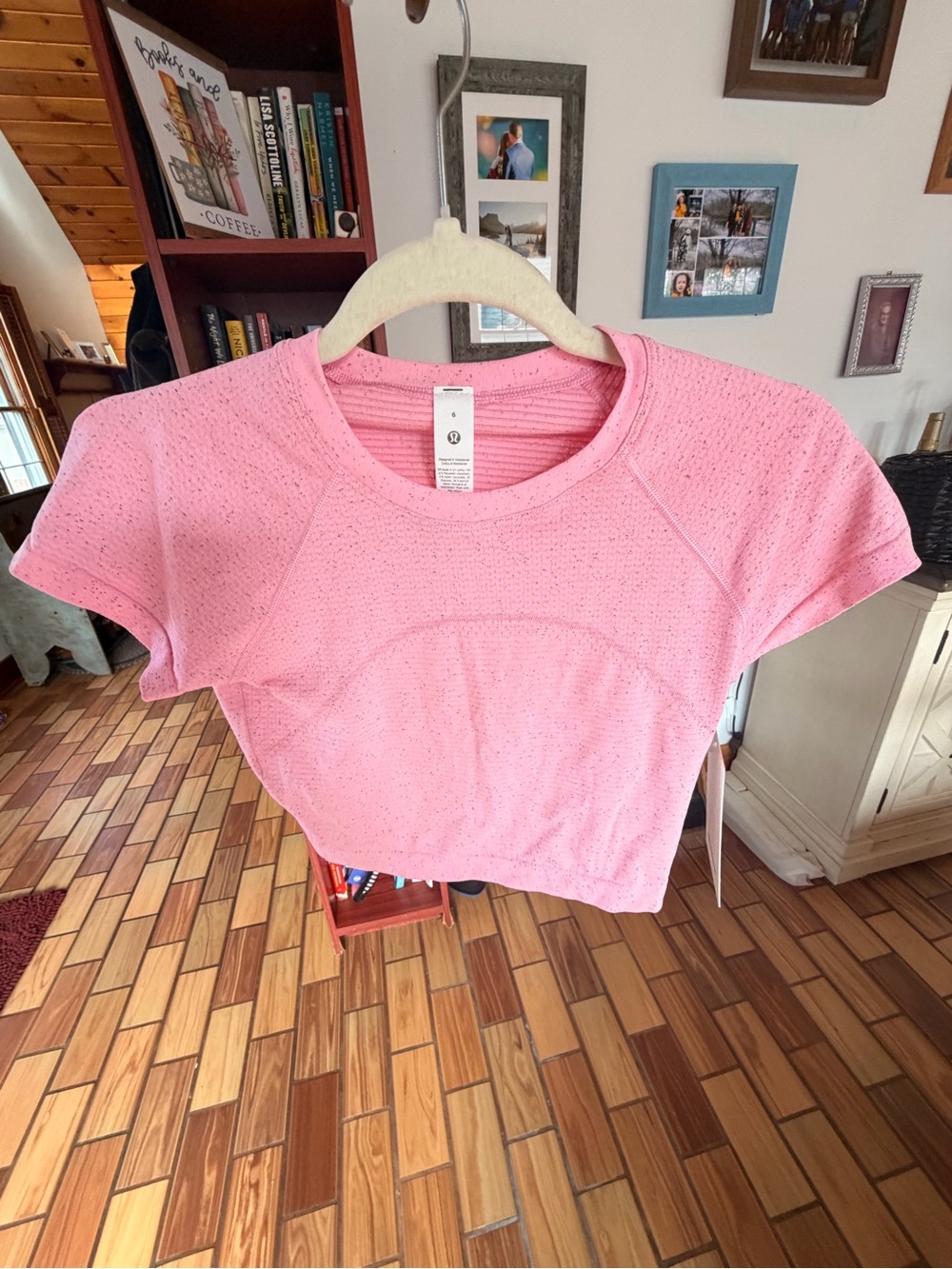 lululemon athletica Pink Perforated Crop Top